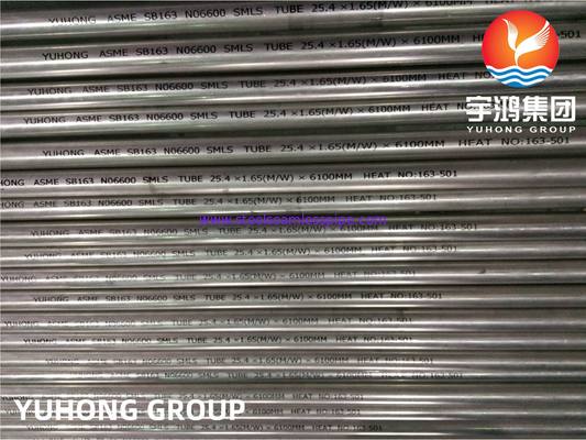 ASME SB163 Inconel 600 / UNS N06600 Bezszwedzka rurka wymiennika ciepła ze stopu niklu
