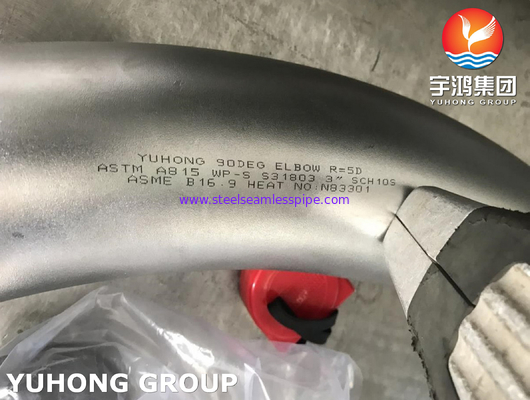 ASTM A815 WPS31803 ASME B16.9 3 "SCH10S R = 5D Duplex ze stali nierdzewnej