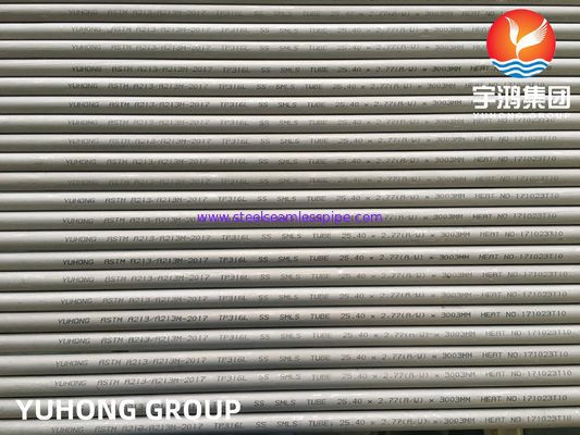 ASME SA213 TP316/316L 1.4401/1.4404 Bezszwedzą rurę wymiennika ciepła ze stali nierdzewnej