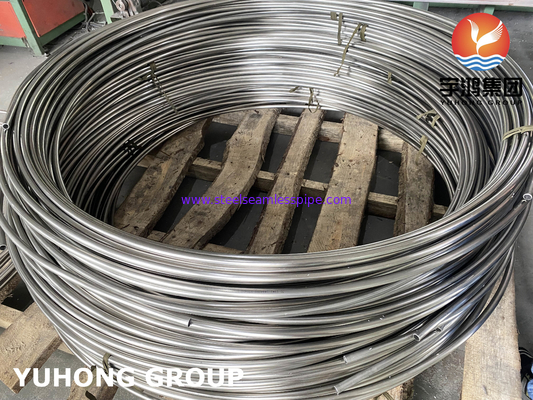 Jasne wygrzewane cewki z stali nierdzewnej, ASTM A213 / A269 SS304 / SS316L