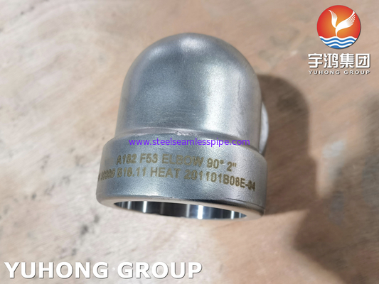 A182 F53 Łokieć spawana z gniazdkiem, UNS S32750 Super Duplex Steel Forged Fitting