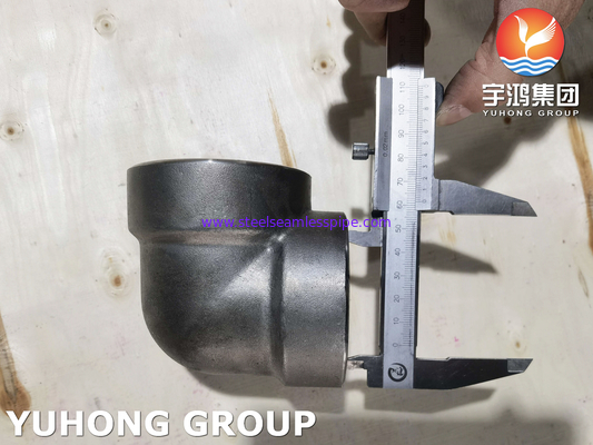 A182 F53 Łokieć spawana z gniazdkiem, UNS S32750 Super Duplex Steel Forged Fitting