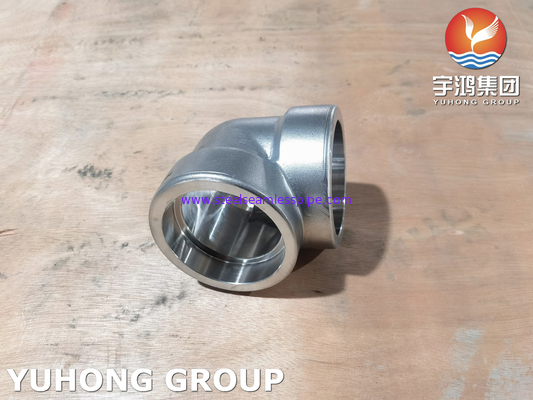A182 F53 Łokieć spawana z gniazdkiem, UNS S32750 Super Duplex Steel Forged Fitting