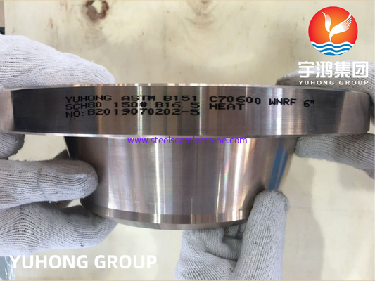 ASTM B151 C70600 2.0872 Stop Cu-Ni Forged Weldneck Flange RF B16.5