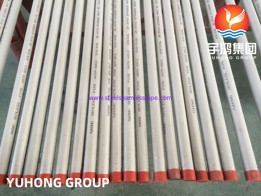 Tubos de Acero Inoxidable Sin Costura ASTM A312 TP304L TP316L Annealed Trawienie 100% UT ET