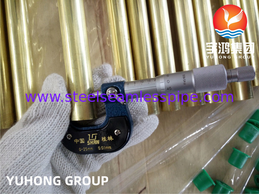 ASTM B111 C44300 Admirality Brass Seamless Heat Exchanger, Kondensator Tube