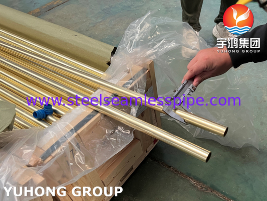 ASTM B111 C44300 Admirality Brass Seamless Heat Exchanger, Kondensator Tube