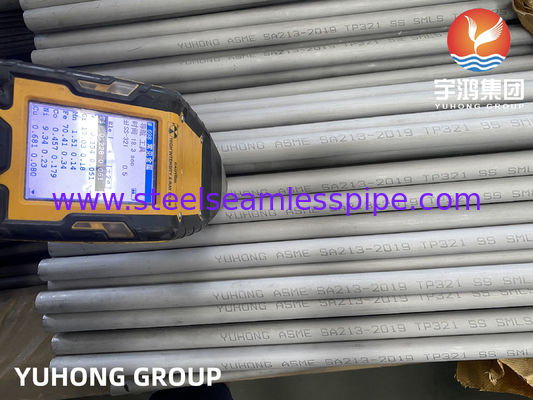 Bezszwowa rura ze stali nierdzewnej ASTM A213 TP321 / TP321H Rura do wymiennika ciepła 3/4" 16BWG 20FT Rura chłodząca