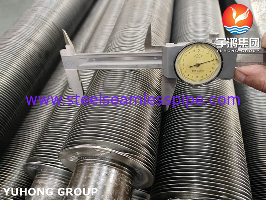 ASTM A179 Rurka ze stali węglowej z aluminiowymi płetwami 1060 wbudowana rurka z płetwami typu G