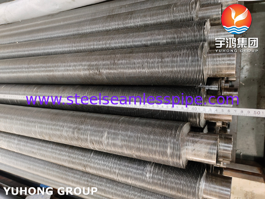 ASTM A179 Rurka ze stali węglowej z aluminiowymi płetwami 1060 wbudowana rurka z płetwami typu G