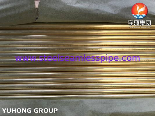 ASTM B111 C44300 Admirality Brass Seamless Heat Exchanger, Kondensator Tube