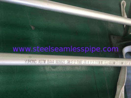 ASTM B444 Gr.2 INCONEL 625 Bezszwowa rura U Bend do wymienników ciepła 100% UT &amp; ET &amp; HT