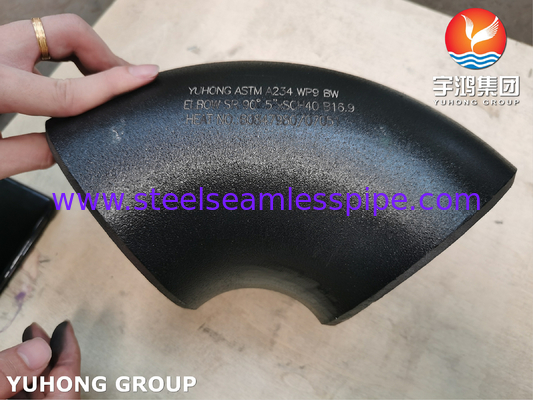 ASTM A234 WP9 CL1 90° ELBOW BW SR 5" SCH40 Bezszwowe łączniki rurowe