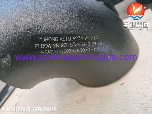 ASTM A234 WP9 CL1 90° ELBOW BW SR 5" SCH40 Bezszwowe łączniki rurowe