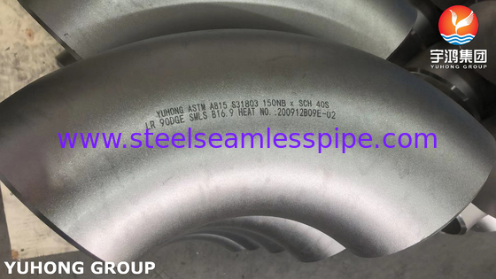 ASTM A815 S31803 Wyposażenie do rur łokciowych z stali podwójnej spawanej na tyłach 90° B16.9
