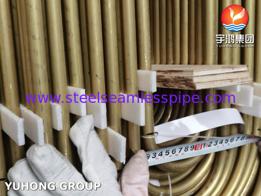 ASTM B111 UNS C68700 Aluminiowe rury miedziane Bezszwedzone rury wymiennika ciepła U Bend