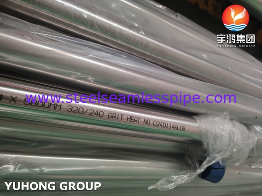 ASME SA270 ASTM A270 Rurka spawana ze stali nierdzewnej wypolerowana 320 240 GRIT TP304