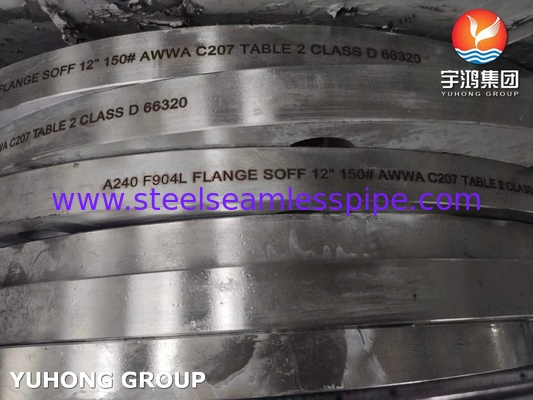 ASTM A240 F904L 1.4539 AWWA C207 SOFF Flange dla układu rurowego