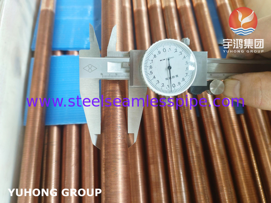C12200 Integral Low Fined Tube Copper Alloy Fin Tube For Evaporator