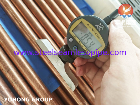 C12200 Integral Low Fined Tube Copper Alloy Fin Tube For Evaporator