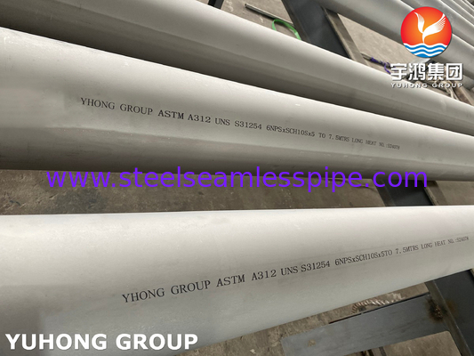 ASTM A312 UNS S31254 254SMO /1.4547 Wysokiej Mo austenitycznej stali nierdzewnej