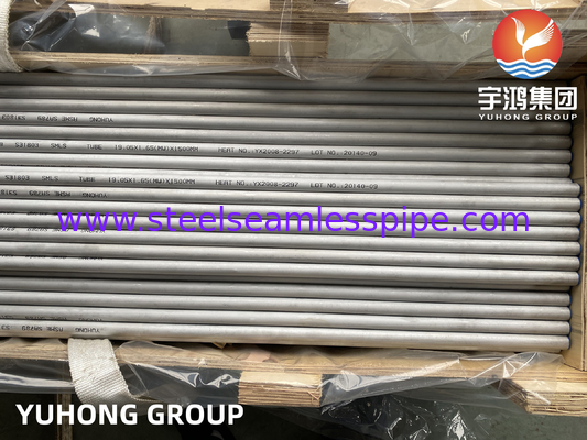 ASME SA789 S32205 19.05x2.11x6100MM Wymieńca ciepła bezszwodowa z rury stalowej dupleksu, chłodziciel powietrza, kondensator parownik