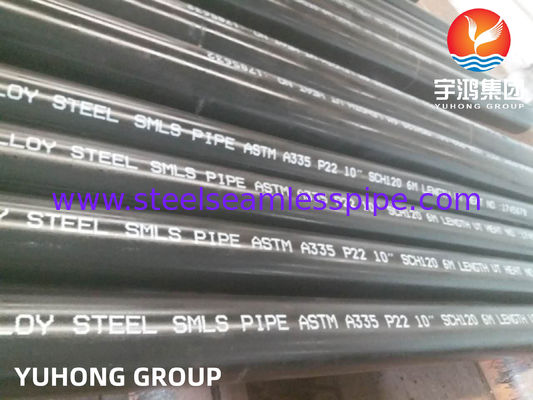 ASTM A335 P11 P22 ALLOY STEEL SEAMLESS PIPE SCH80 SCH40 CZARNA PŁATNA MALOWANIA BESOWALED PLAN END FOR OIL AND GAS