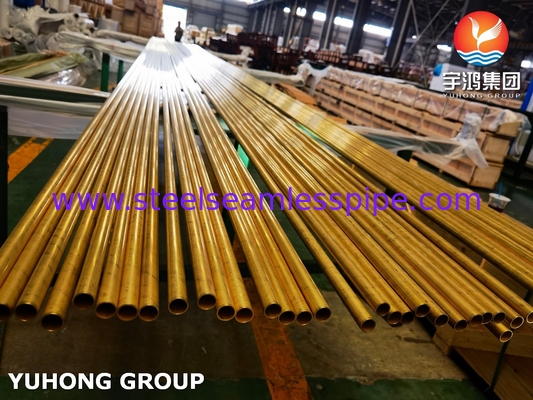 ASTM B111 UNS C68700 Aluminiowe rury miedziane CuZn20Al2 Rury wymiennik ciepła