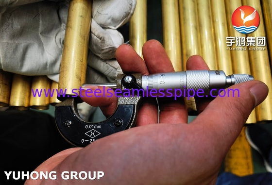 ASTM B111 UNS C68700 Aluminiowe rury miedziane CuZn20Al2 Rury wymiennik ciepła