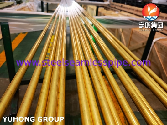 ASTM B111 UNS C68700 Aluminiowe rury miedziane CuZn20Al2 Rury wymiennik ciepła
