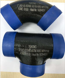 ASTM A860 WPHY60 / 42/52/65/70/80 Reduktor TEE, ELBOW 2 &amp;quot;SCH80 BW ASME B16.9 Czarna powierzchnia LUB kolor powłoki
