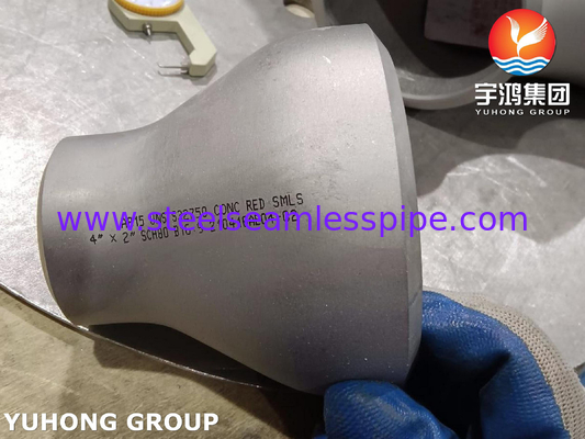 ASTM A815 UNS S32750 Super Duplex Steel Fittings B16.9 BW Reduktor koncentryczny