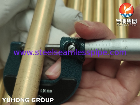 JIS H3300 C6872T / ASTM B111 C68700 Aluminiowe rury miedziane Rury wymiennik ciepła