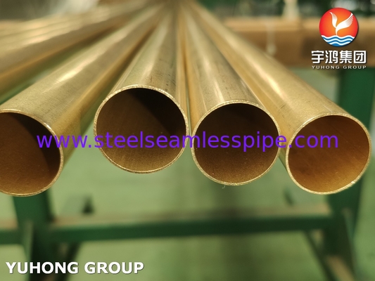 JIS H3300 C6872T / ASTM B111 C68700 Aluminiowe rury miedziane Rury wymiennik ciepła