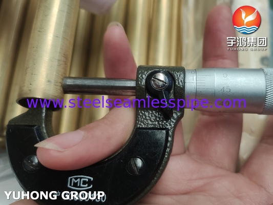 JIS H3300 C6872T / ASTM B111 C68700 Aluminiowe rury miedziane Rury wymiennik ciepła