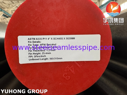 ASTM A335 P11 Wysokiej częstotliwości spawania Spiral Fin Tube Serrated Fin Tube