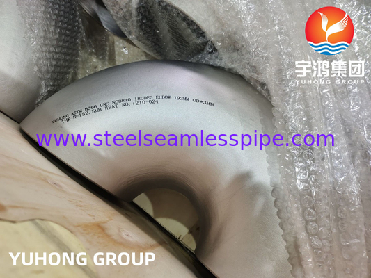 ASTM B366 UNS N08810 Incoloy 800H Nikkel Alloy Steel 180° Elbow B16.9 dla układu rur