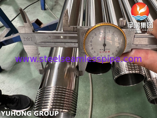 ASTM A270 TP304 Rurka z stali nierdzewnej sanitarnej z nicią zewnętrzną