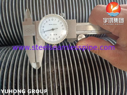 Wbudowany rodzaj G płetwy materiał podstawy rury ASME B163 Materiał NO4400 Aluminium For Heat Exchanger Evaporator Radiator