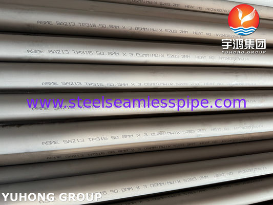 ASME SA213 TP316 S31600 Stalowa rura bez szwu do wymiennika ciepła