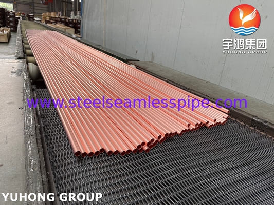 Miedziane i miedziane stopy rur bez szwu do skraplaczy ASTM B111 C12200 99.9Cu H55 H80