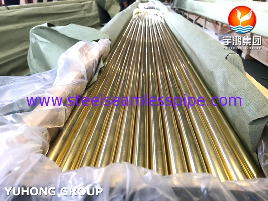 B111 C44300 Admiralty Brass Seamless Tube, Widely Used In Condenser And Heat Exchanger