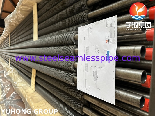 ASTM A213/ ASME SA213 T22 HFW Rura żebrowana z ząbkowanymi żebrami, dwa porty, możliwość gięcia w kształt U dla regeneracyjnego generatora pary