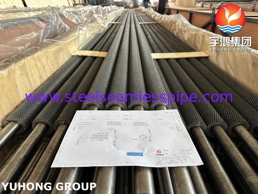 ASTM A213/ ASME SA213 T22 HFW Rura żebrowana z ząbkowanymi żebrami, dwa porty, możliwość gięcia w kształt U dla regeneracyjnego generatora pary