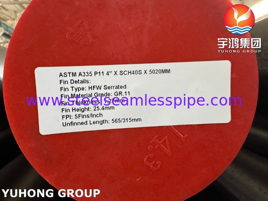 ASTM A335 P11 Rurka z żółtymi płetwami z płetwami GR 11 dla systemu HSRG do podgrzewania