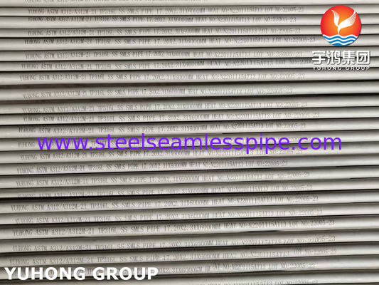 ASTM A312 TP316L Rurociąg bezszwodowy ze stali nierdzewnej z hydrostatycznym i ultradźwiękowym badaniem prądu wirusowego do zastosowań petrochemicznych