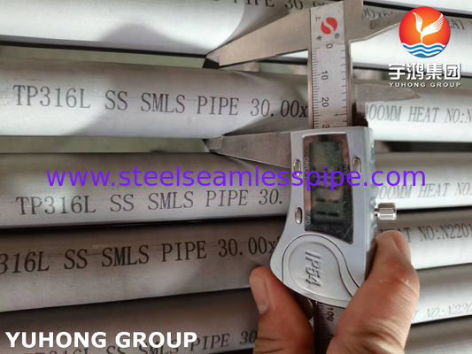 ASTM A312 TP316L Rurociąg bezszwodowy ze stali nierdzewnej z hydrostatycznym i ultradźwiękowym badaniem prądu wirusowego do zastosowań petrochemicznych