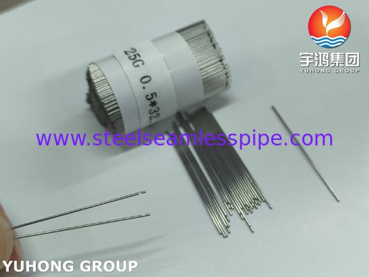 25G*32.5MM Medyczna jednodrukowa rurka z igły dentystycznej z stali nierdzewnej ISO9626 SUS304