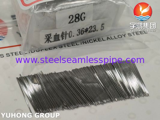 Lancet do pobierania krwi ze stali nierdzewnej 28G 23,5MM SUS304 do pobierania krwi, z solidną końcówką z potrójnym ostrzem