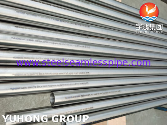 ASTM B861 Gr.2 / UNS R50400 Rurka bezszwowa z tytanu Rurka odporna na korozję